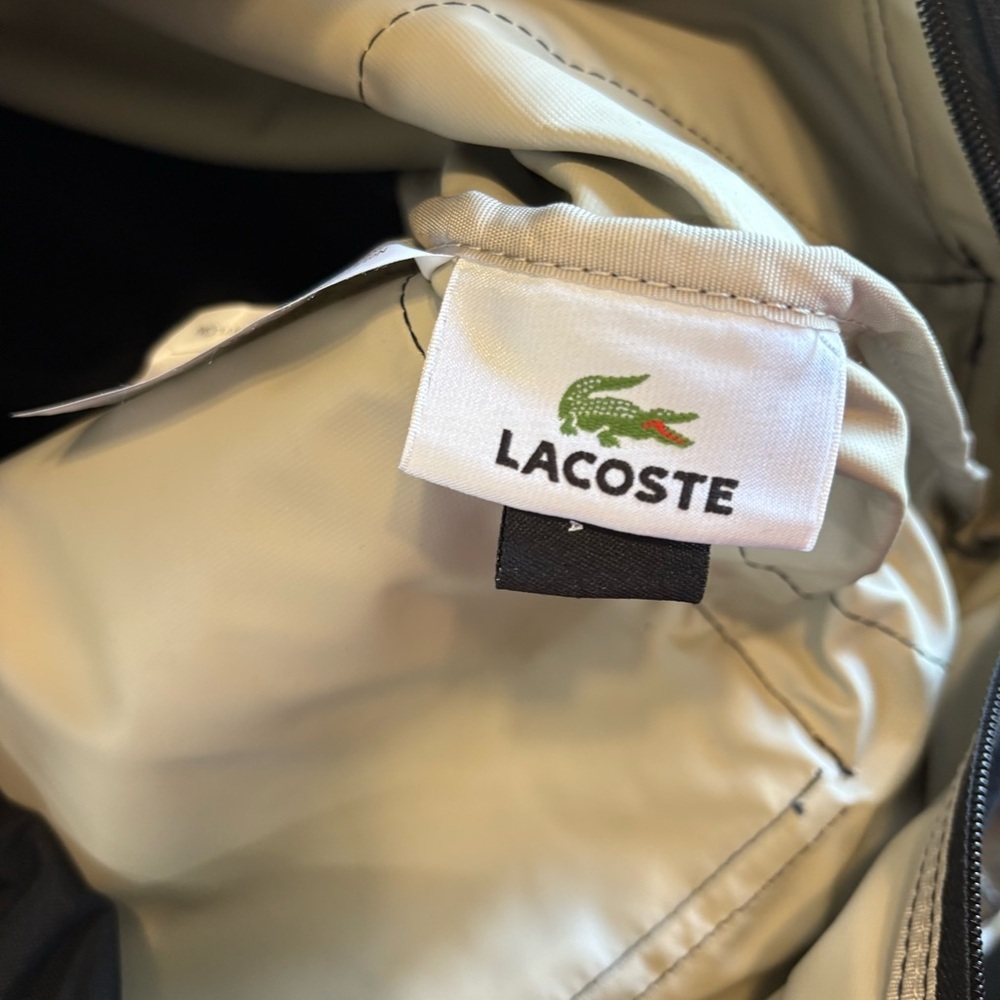 Lacoste Holdall Weekend Bag Midnight Black Travel Carry On Logo Duffle Work - Picture 8 of 8